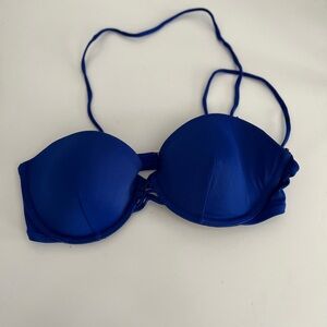 Victoria's Secret Bikini Top Womens 32D Blue